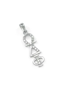 Omega Delta Phi Fraternity Lavaliere con diamantes simulados, ¡NUEVO!*** - Imagen 1 de 2