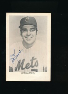 1970 New York Mets Picture Pack 5x8 Ed Kranepool signed autograph blue (CO15)
