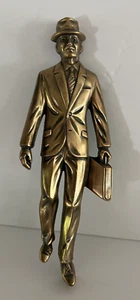 Uomo d'affari in metallo vintage 8"" per una targa premio o altri progetti artigianali - Foto 1 di 6