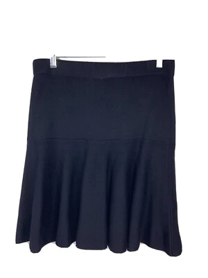 CeCe by Cynthia Steffe Knit Flounce Skirt Elastic Waist Black Size Medium M - Image 1 of 4