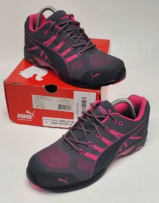 PUMA STEEL TOE Safety work Shoes Gray/Pink #642915 Sz 10 Women's Celebrity Rare - Image 1 of 4