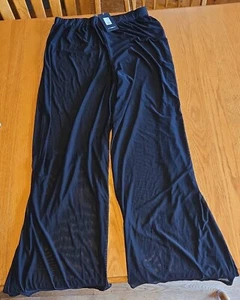 Womens xl fashion nova dare to cover cover-up pants black sheer swim cover - Picture 1 of 3