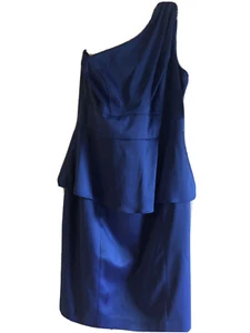 Jessica simpson  Ladies Size 4 NWT Blue Dress One Shoulder Peplum cocktail - Picture 1 of 6
