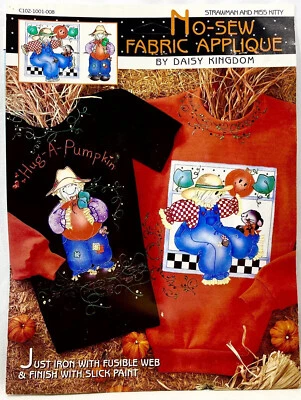 NUEVO 1994 Daisy Kingdom Strawman & Miss Kitty Apliques de tela sin coser de colección 12602 Foto 1 de 2