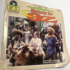 Walt Disney, 1985 Return to Oz, Book and Record, VGC