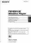 Sony Mdx C7900r Operating Instructions Eng Esp Port Sw Fm Mw Lw Minidisc Player