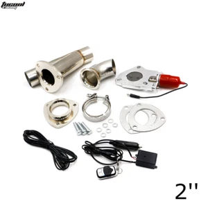 2"51mmCar Electric Exhaust Catback Downpipe Cutout E-Cut Out Valve Motor Remote - Picture 1 of 6