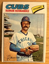 1977 Topps Ramon Hernandez Baseball Card #468 Cubs Pitcher Low-Grade O/C