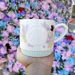 Starbucks Wasserbecher 355ml Blendende Kirschblüte Keramikbecher Sakura weiße Tasse - Bild 1 von 6