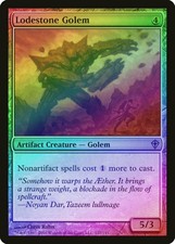 Lodestone Golem FOIL Worldwake PLD Artifact Rare MAGIC MTG CARD ABUGames