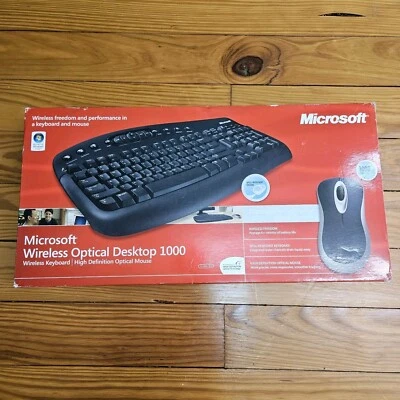 Microsoft Wireless Optical Desktop 1000 Keyboard & Receiver BV3-00003 *NO MOUSE* - Image 1 of 4