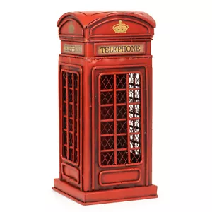 Blech-Deko Spardose Telefonzelle England rot Oldtimer Nostalgie RetroBlechmodell - Bild 1 von 7