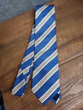 Profuomo Blue Gold Black White Striped Neck Tie