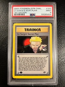 Pokemon Gym Challenge #107 - Lt. Surge's Secret Plan - MINT - 1st Edition PSA 9! - Picture 1 of 6