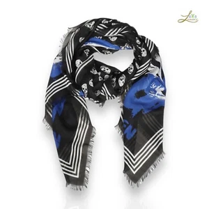 Alexander McQueen Scarf Graffiti Biker foulard - Picture 1 of 4