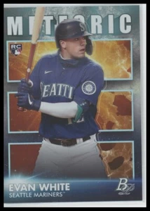 2021 Bowman Platinum Meteoric #MET-3 Evan White Seattle Mariners - Picture 1 of 1
