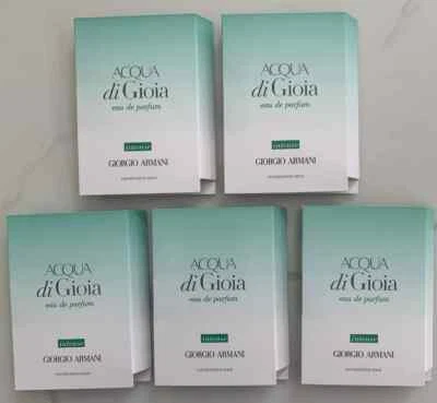 GIORGIO ARMANI Acqua Di Gioia Intensive Eau de Parfum lote conjunto x 5-0,04 oz 1,2 ml cada - Imagem 1 de 3