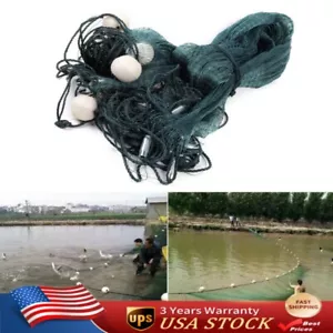 Clear Fishing Fish Trap Monofilament Gill Net Nylon Silk Nets W/Float Small Mesh - Picture 1 of 16