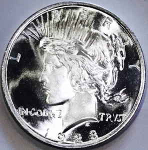 ⭐️1923 PEACE DOLLAR⭐️MEGA LUSTER⭐️GEMBU+++⭐️HUGE LUSTER BOMB⭐️WOW COIN⭐️ - Picture 1 of 2