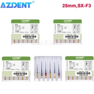 5 limas rotativas pre-formadoras dentales AZDENT activación por calor canal radicular SX-F3 25 mm - Imagen 1 de 12