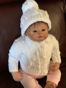Aran Baby Popcorn Jacket and Hat Pattern. VR59 - Picture 1 of 1