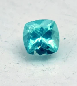 Natürlicher zertifizierter grünlich-blauer Apatit-Edelstein 1,10 Ct Kissen geschnittener Edelstein - Bild 1 von 5