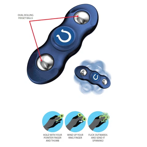 INDIANAPOLIS COLTS 2 In One Flik Fidget Spinner & Rolling Balls NIP NFL Licensed Cover
