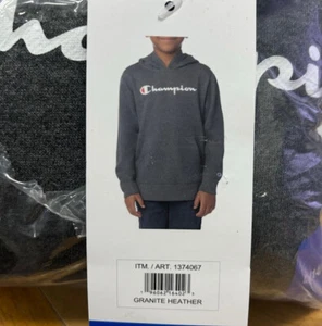 Champion Hoodie Boys LOGO SWEATER (CHARCOAL L 14/16)NWT - Picture 1 of 1