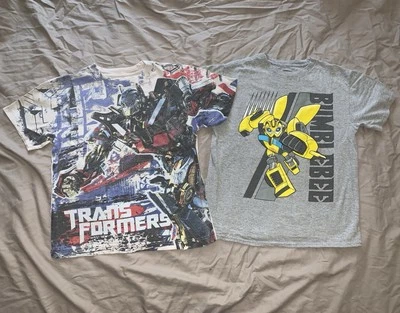 TRANSFORMERS Youth Med Lote 2 piezas Camisetas Optimus Prime y Bumblebee 17 x 22,5 Foto 1 de 4