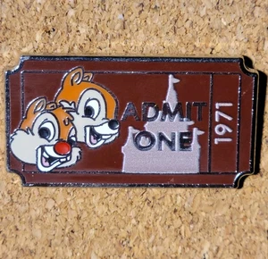 Walt Disney World CHIP & DALE 2011 Admit One 1971 Mystery Pin - Picture 1 of 3