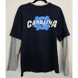 Vintage UNC Tar Heels T-Shirt Herren L Lagenlook Langarm Navy Grau Foot Locker - Bild 1 von 9