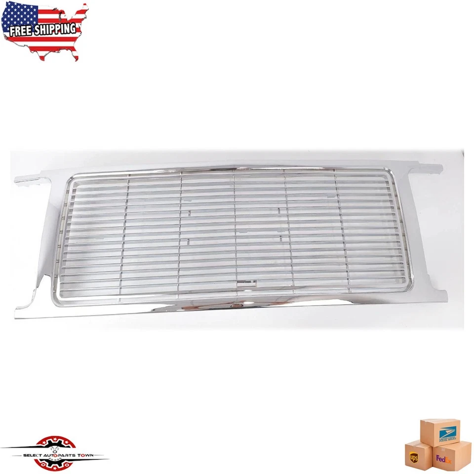 Fits 1989-1991 GMC C1500 C2500 PICKUP New Front Grille Assembly Chrome Plastic - Image 1 of 4