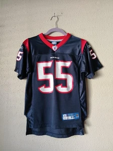 Camiseta de fútbol americano vintage de los Houston Texans juvenil mediana azul marino NFL Sharper 55 Reebok - Imagen 1 de 19