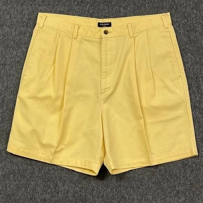 Pantalones Cortos Dockers Khakis Para Hombres 36 Amarillo Plisado Chino Algodón Golf Informal Clásico Foto 1 de 4