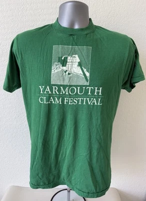 Camiseta vintage de los 80’s Yarmouth Clam Festival se adapta a hombre’s M (etiqueta L) Maine Foto 1 de 4