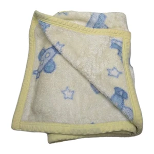 Especially For Baby Toys R Us Yellow Blue Car Boat Plane Star Plush Blanket 2002 - Picture 1 of 8