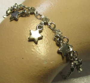 Chance ! wunderschön silbernes Armband Gliederarmband mit 7 silbernen Sternen - Bild 1 von 3