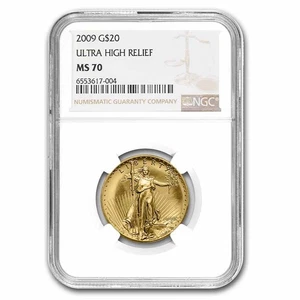 2009 Ultra High Relief Gold Double Eagle MS-70 NGC - Picture 1 of 3