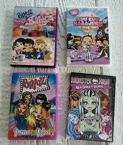 Bundle Of 4 Pre-teen DVDs Monster High Bratz Animated - Picture 1 of 3