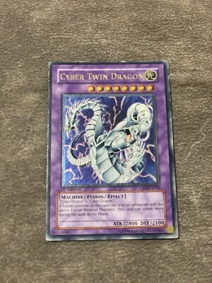 YUGIOH! Cyber Twin Dragon CRV-EN035 Ultimate Rare 1st Edition VLP - Image 1 of 2