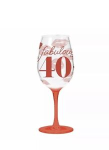 C.R. Gibson Acrylic Wine Drinkware Singles - Fabulous 40