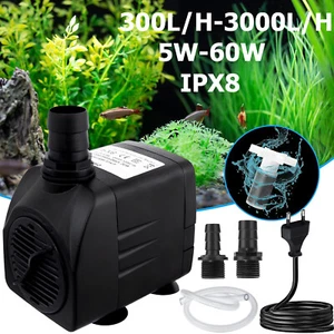 Teichpumpe Aquarium Teichfilter Tauchpumpen Wasserpumpe Tauchpumpe Max.3000L/H - Bild 1 von 23