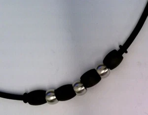 CEM ST9-108C 4-202860-001 Herren Halskette Collier Edelstahl Leder 45+5cm