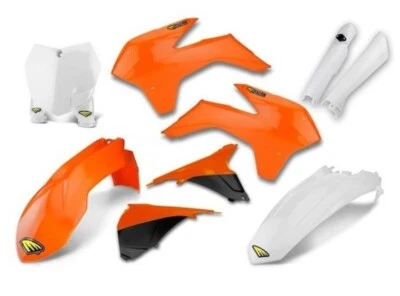Kit de carrocería Cycra Powerflow KTM 125cc-500cc 2013-2015 naranja/blanco Foto 1 de 4