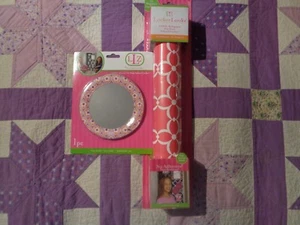LOCKER LOOKZ PINK MAGNETIC LOCKER SET: WALLPAPER, MIRROR LOT #33 - Picture 1 of 1