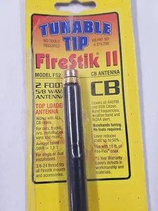 Firestik II FS2 Czarna 2 stopy Antena CB z włókna szklanego z końcówką dostrajalną 2 stopy - Zdjęcie 1 z 5