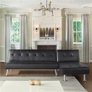 Sofa Couch Schlafsofa Bettsofa Klappsofa mit Schlaffunktion Kunstleder Klappbett - Bild 1 von 60