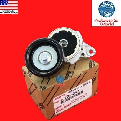 GENUINE TOYOTA TUNDRA SEQUOIA GX460 LX570 SERPENTINE BELT TENSIONER 16620-0S012 - Image 1 of 4