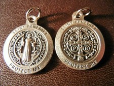 St. Benedict Protect Me Exorcism Medal  3/4" round NEW! +