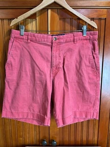 Chaps Mens Bermuda Shorts Stretch Cotton Blend Red Size 34 Golf Performance - Picture 1 of 7